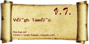 Végh Tamás névjegykártya